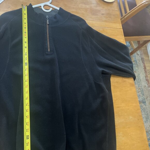 Tommy Bahama Mens 1/4 Zip Sweater Mens XXL ? Black Gray Reversible Heavyweight - Picture 9 of 11
